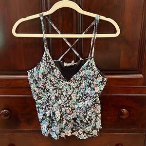 Anthropologie floral tank top